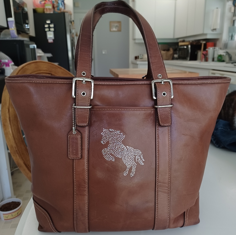 Vintage Leather Coach Bucket Bag Custom